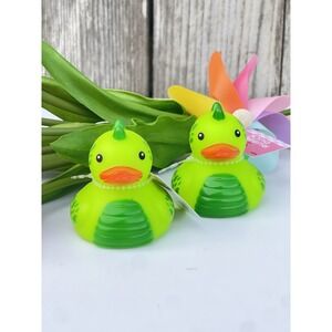Target Rubber Duck Green Dinosaur Duck 2.5"  Set Of 2 NEW